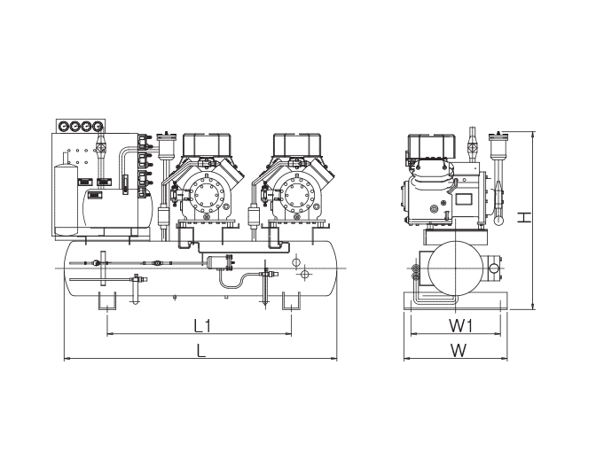 ACU Air Cooled Type Compressor Unit / Multi 2Bank | (주)에스엔씨